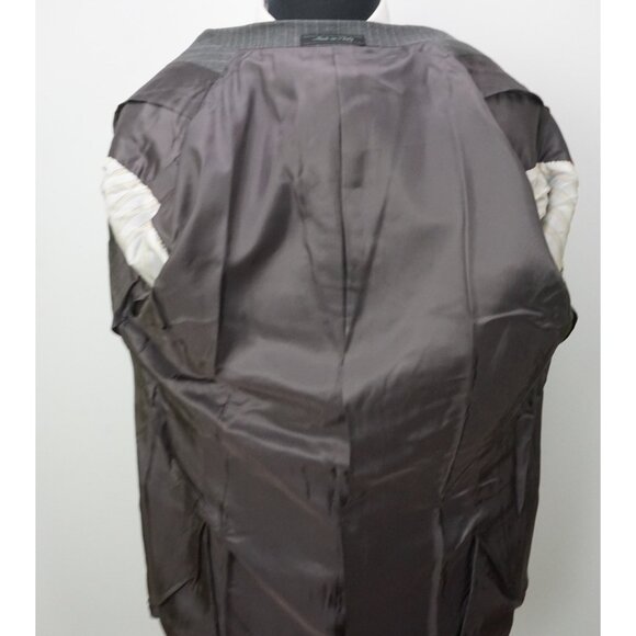 Isaia Sirio Gray Striped Sciammeria Wool 2 Pc Suit Jacket Pants Sz 42R Brand New - Picture 7 of 11